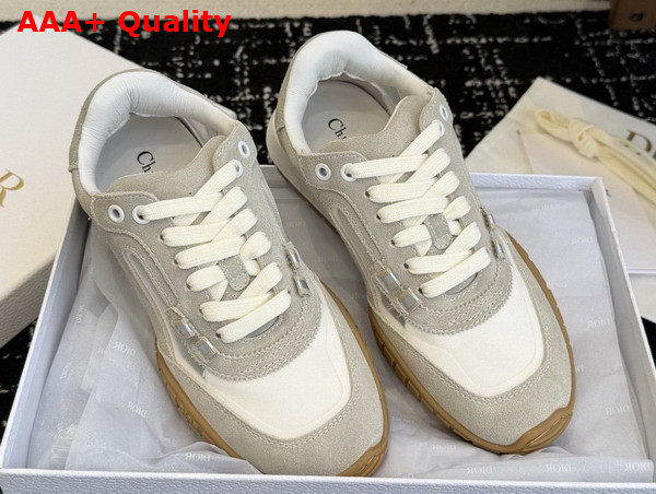 Dior Tech Sneaker Grey Suede Calfskin and Transparent Mesh Replica