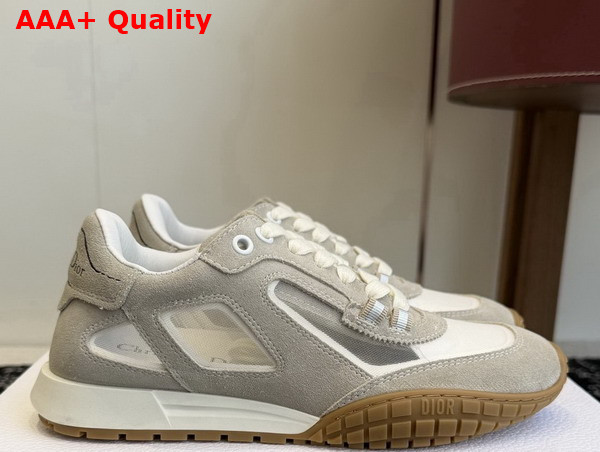 Dior Tech Sneaker Grey Suede Calfskin and Transparent Mesh Replica