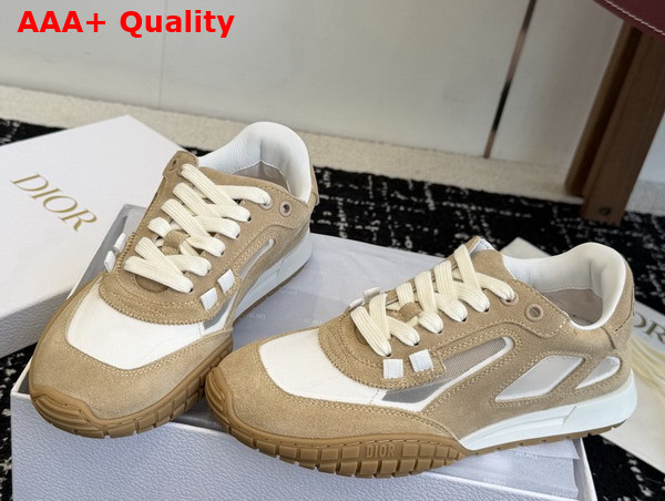 Dior Tech Sneaker Nude Suede Calfskin and Transparent Mesh Replica