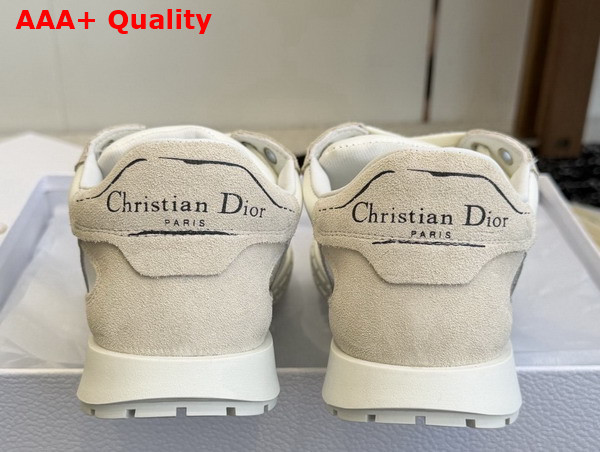 Dior Tech Sneaker White Calfskin with Light Beige Suede Calfskin and Transparent Mesh Replica