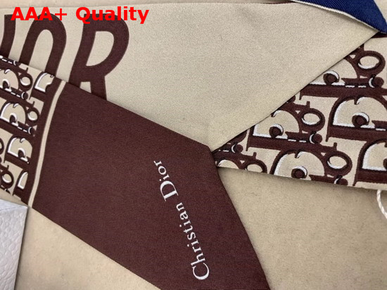 Dior Toile De Jouy Mitzah Scarf in Burgundy Silk Twill Replica