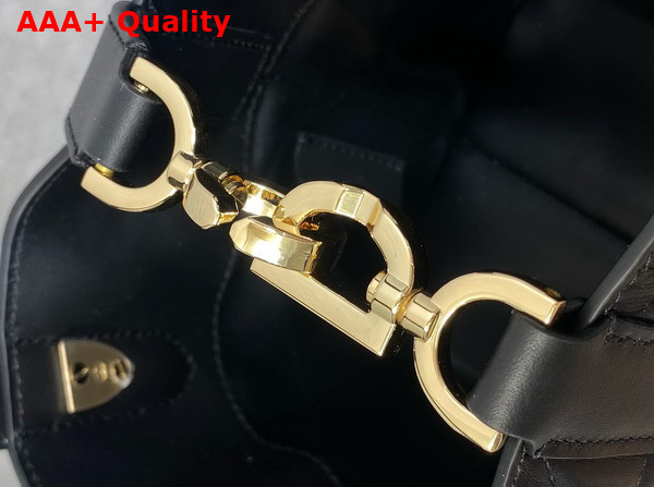 Dior Toujours Vertical Nano Tote Bag in Black Macrocannage Calfskin Replica