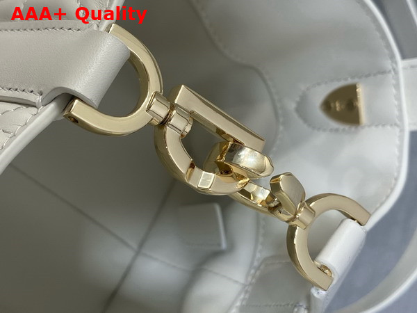 Dior Toujours Vertical Nano Tote Bag in Latte Macrocannage Calfskin Replica
