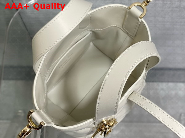 Dior Toujours Vertical Nano Tote Bag in Latte Macrocannage Calfskin Replica