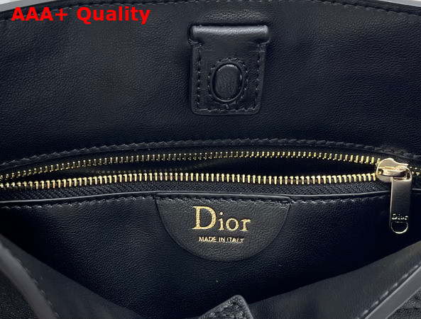 Dior Trianon Bag with Chain Black Flat Macrocannage Lambskin Replica