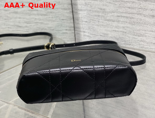 Dior Trianon Soft Vanity Mini Bag Black Flat Macrocannage Lambskin Replica
