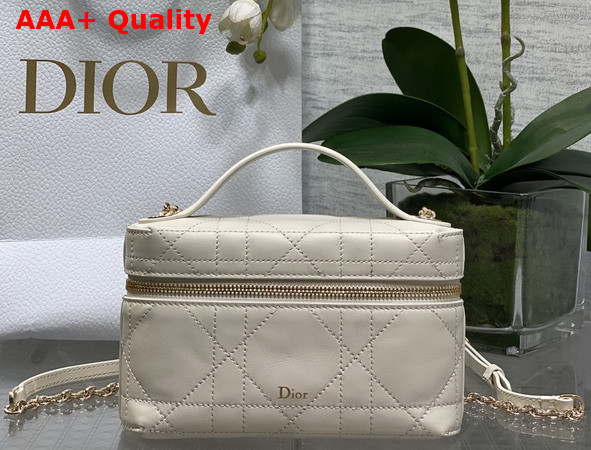 Dior Trianon Soft Vanity Mini Bag Craie Flat Macrocannage Lambskin Replica
