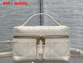 Dior Trianon Soft Vanity Mini Bag Craie Flat Macrocannage Lambskin Replica