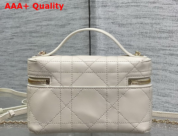 Dior Trianon Soft Vanity Mini Bag Craie Flat Macrocannage Lambskin Replica