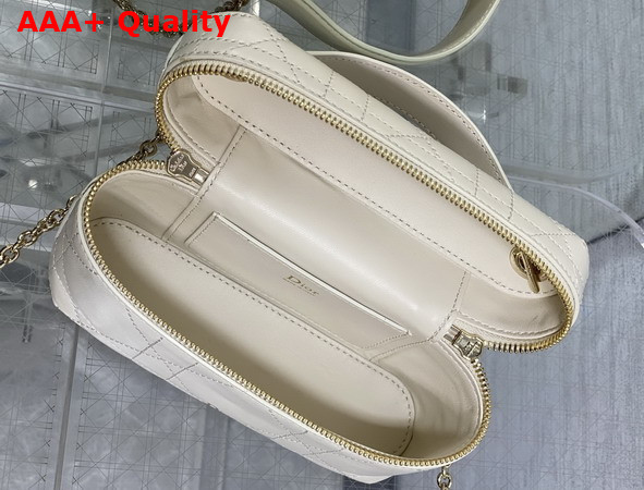 Dior Trianon Soft Vanity Mini Bag Craie Flat Macrocannage Lambskin Replica