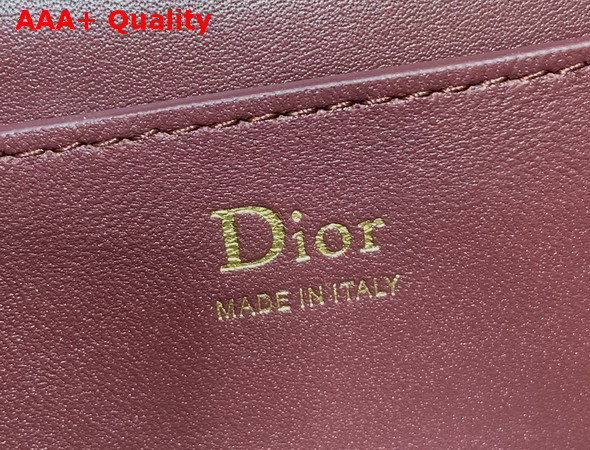 Dior Trianon Soft Vanity Mini Bag Hermitage Red Flat Macrocannage Lambskin Replica
