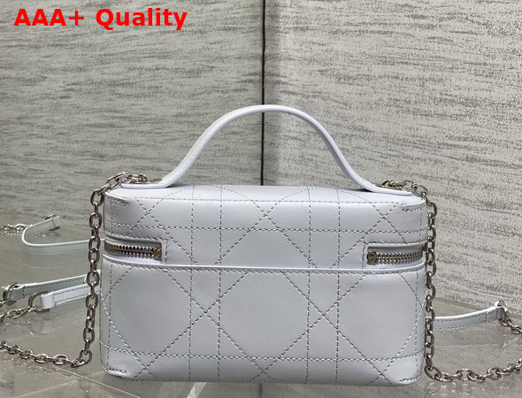 Dior Trianon Soft Vanity Mini Bag Ice Blue Flat Macrocannage Lambskin Replica