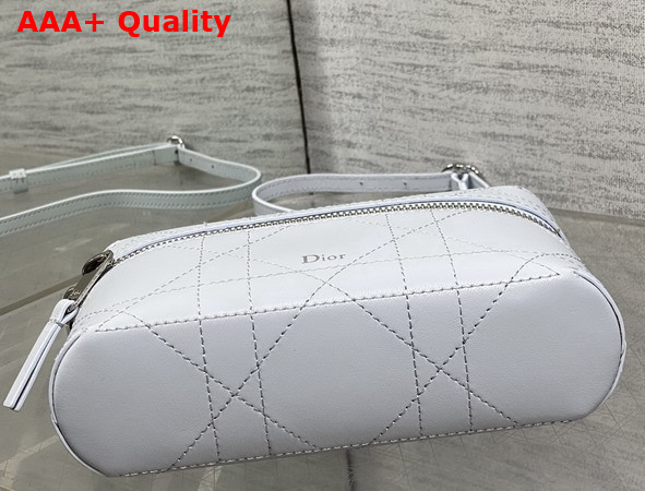 Dior Trianon Soft Vanity Mini Bag Ice Blue Flat Macrocannage Lambskin Replica