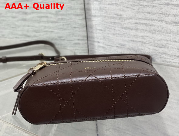 Dior Trianon Soft Vanity Mini Bag New Marron Flat Macrocannage Lambskin Replica