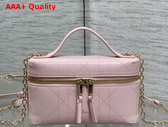 Dior Trianon Soft Vanity Mini Bag Soupir Pink Flat Macrocannage Lambskin Replica