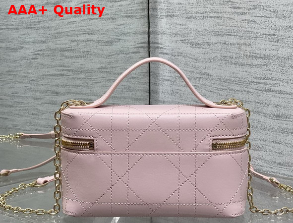 Dior Trianon Soft Vanity Mini Bag Soupir Pink Flat Macrocannage Lambskin Replica