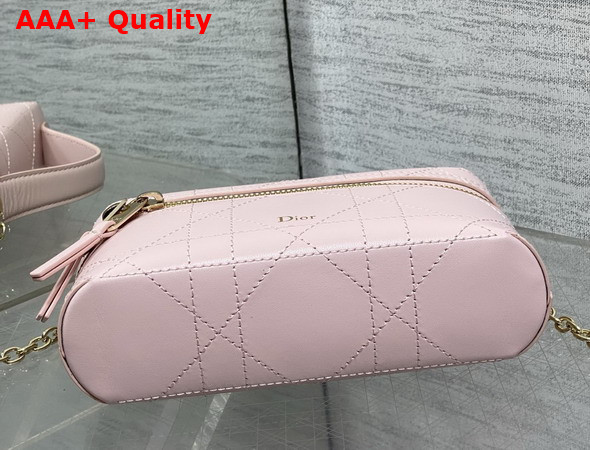 Dior Trianon Soft Vanity Mini Bag Soupir Pink Flat Macrocannage Lambskin Replica