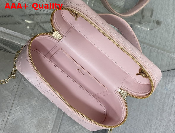 Dior Trianon Soft Vanity Mini Bag Soupir Pink Flat Macrocannage Lambskin Replica