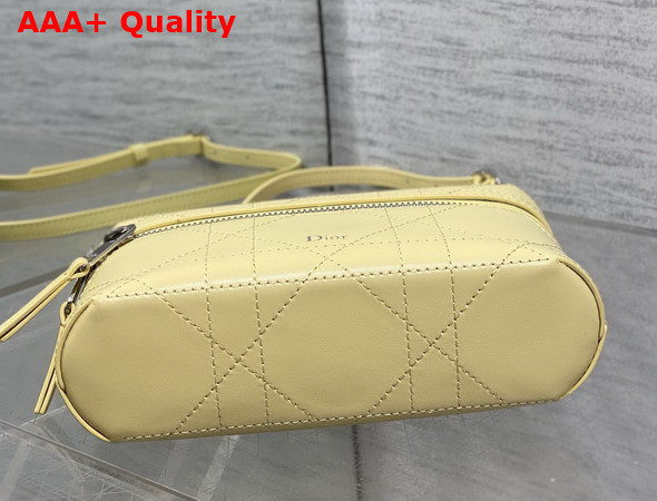 Dior Trianon Soft Vanity Mini Bag Yellow Flat Macrocannage Lambskin Replica