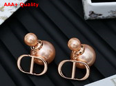 Dior Tribales Earrings Pink Finish Metal and Pink Resin Pearls Replica