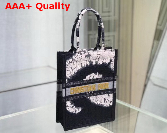 Dior Vertical Dior Book Tote Blue Multicolor Tie and Dior Embroidery Replica