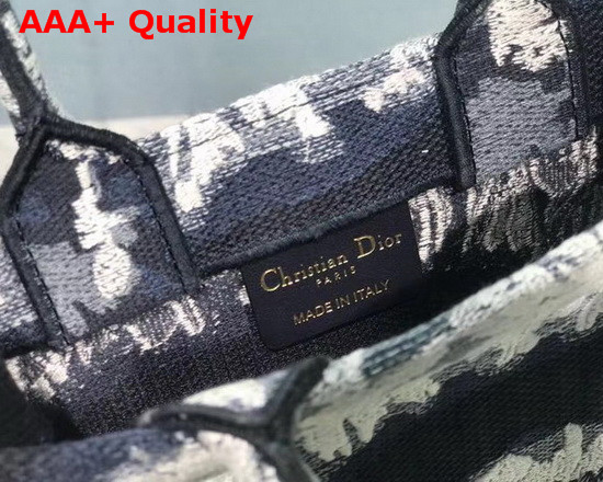 Dior Vertical Dior Book Tote Blue Multicolor Tie and Dior Embroidery Replica