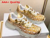 Dior Vibe Sneaker Gold Dior Oblique Jacquard Canvas and Calfskin Replica