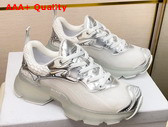 Dior Vibe Sneaker White Mesh and Silver Tone Technical Fabric Replica