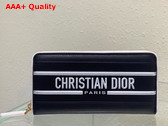 Dior Vibe Voyageur Wallet Blue Calfskin Replica