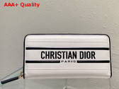 Dior Vibe Voyageur Wallet White Calfskin Replica