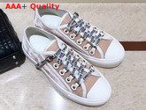 Dior Walk N Dior Low Top Trainer in Nude Velvet with Christian Dior Jadior Laces Replica