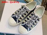 Dior Walk N Dior Sneaker in Blue Embroidered Canvas Replica