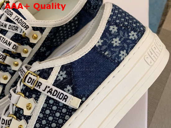 Dior Walk N Dior Sneaker in Blue Embroidered Canvas Replica