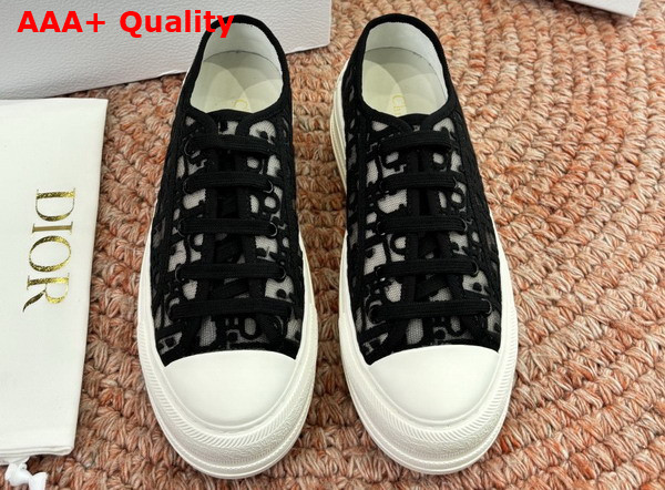 Dior Walk n Dior Sneaker in Black Dior Oblique Embroidered Mesh Replica