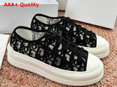 Dior Walk n Dior Sneaker in Black Dior Oblique Embroidered Mesh Replica