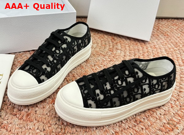 Dior Walk n Dior Sneaker in Black Dior Oblique Embroidered Mesh Replica