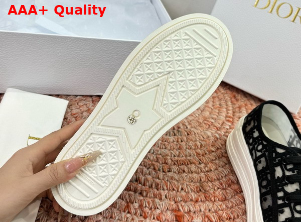 Dior Walk n Dior Sneaker in Black Dior Oblique Embroidered Mesh Replica