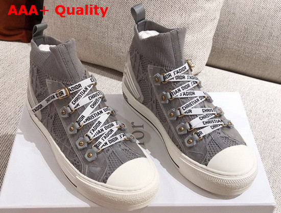 Dior Walk n Dior Sneaker in Gray Technical Mesh with Cannage Embroidery Replica
