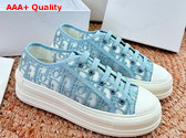Dior Walk n Dior Sneaker in Ice Blue Dior Oblique Embroidered Mesh Replica