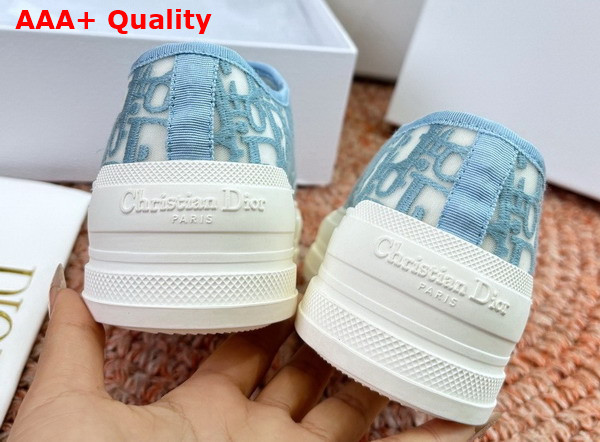 Dior Walk n Dior Sneaker in Ice Blue Dior Oblique Embroidered Mesh Replica