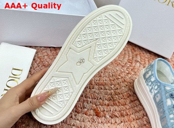 Dior Walk n Dior Sneaker in Ice Blue Dior Oblique Embroidered Mesh Replica