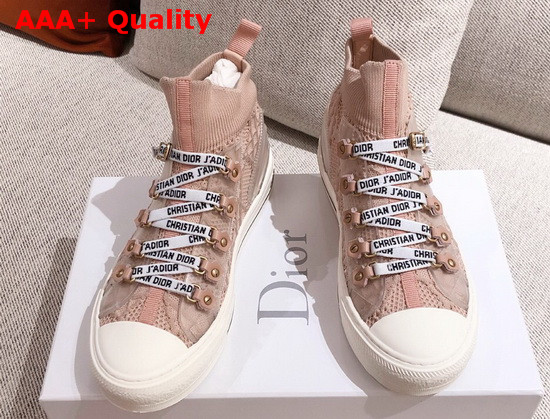 Dior Walk n Dior Sneaker in Nude Technical Mesh with Cannage Embroidery Replica