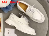 Dior Walker Boat Shoe Off White Rubber and Calfskin Replica