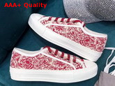 Dior WalknDior Sneaker Embroidered with Red Blooms Motif Replica