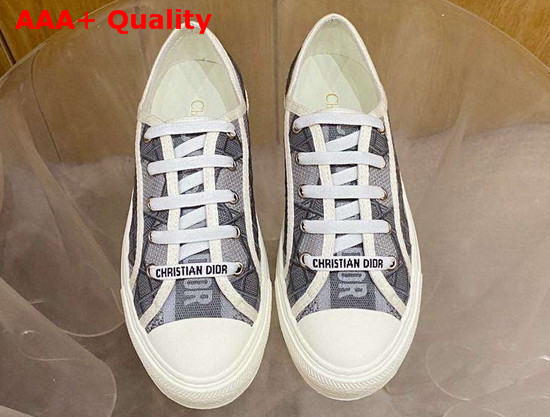 Dior WalknDior Sneaker Gray Denim with Cannage Embroidery Replica
