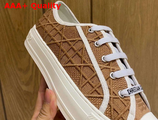Dior WalknDior Sneaker Nude Denim with Cannage Embroidery Replica