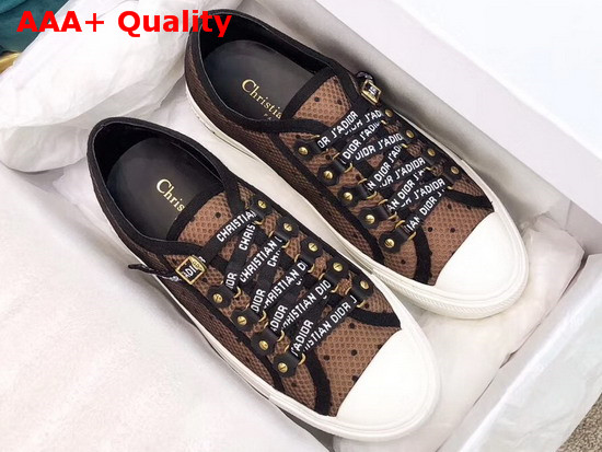 Dior WalknDior Sneaker in Plumetis and Nude Mesh Replica