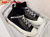 Dior WalknDior Technical Knit Mid Top Sneaker in Black Replica