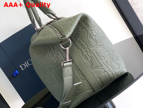 Dior Weekender 40 Green Dior Gravity Leather and Green Grained Calfskin Replica