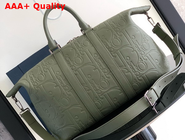 Dior Weekender 40 Green Dior Gravity Leather and Green Grained Calfskin Replica